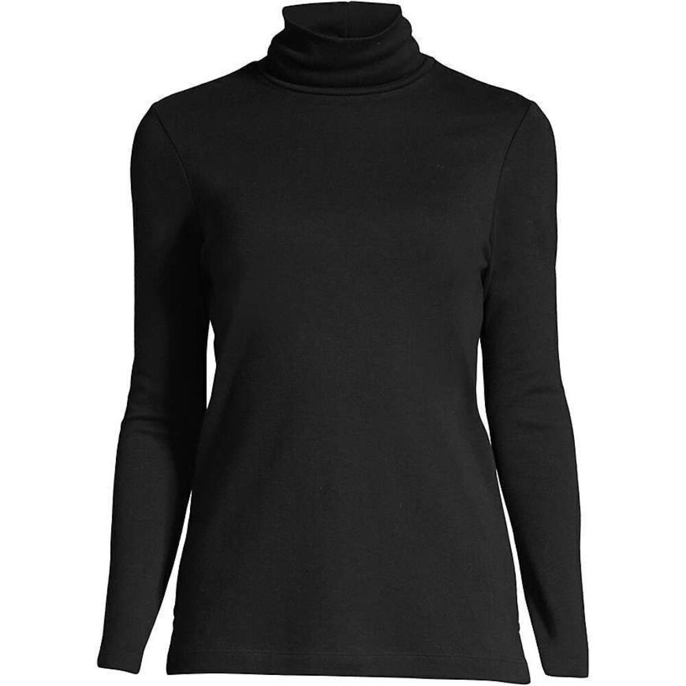 Lands End Women's Cotton Relaxed Long Sleeve Turtleneck size Medium